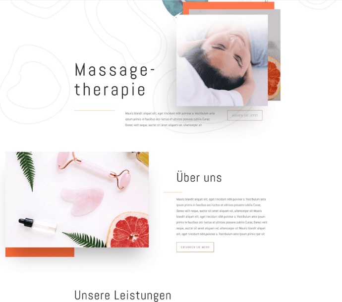 Design: Massagetherapie